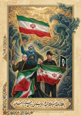 یک‌خدا، یک‌رهبر و یک‌راه، آن هم راه پیروزی ایران عزیز تر از جان.