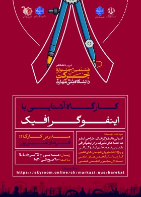 طراحی و اجرای پوستر کارگاه اینفوگرافیک جشنواره ملی حرکت