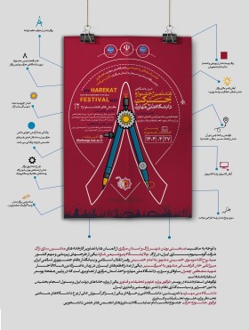 پوستر جشنواره درون دانشگاهی حرکت دانشگاه ملی مهارت استان مرکزی