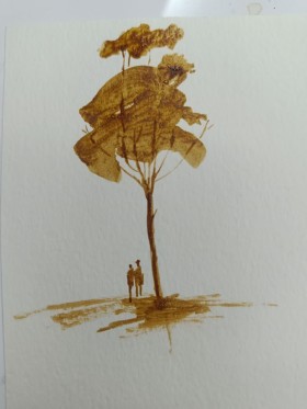 نقاشی با قهوه